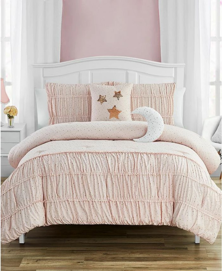 * Design Studio Celestial 5-Piece Full Comforter Set Pink Comforter Sets