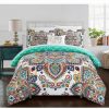 * Chic Home Karen 8 Pc Queen Duvet Set Aqua Duvet Covers & Sets