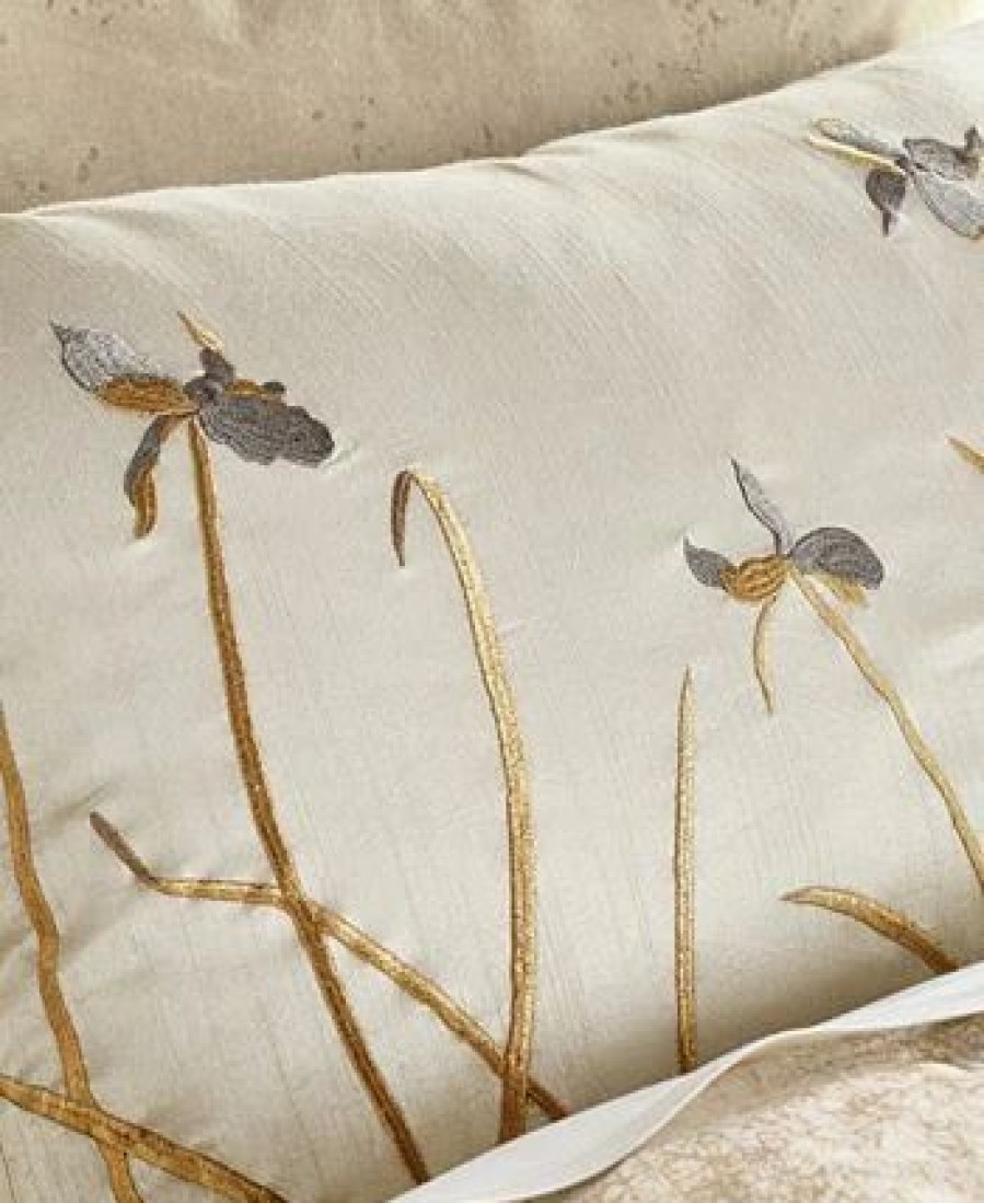 * Michael Aram Iris King Sham Linen Designer Bedding