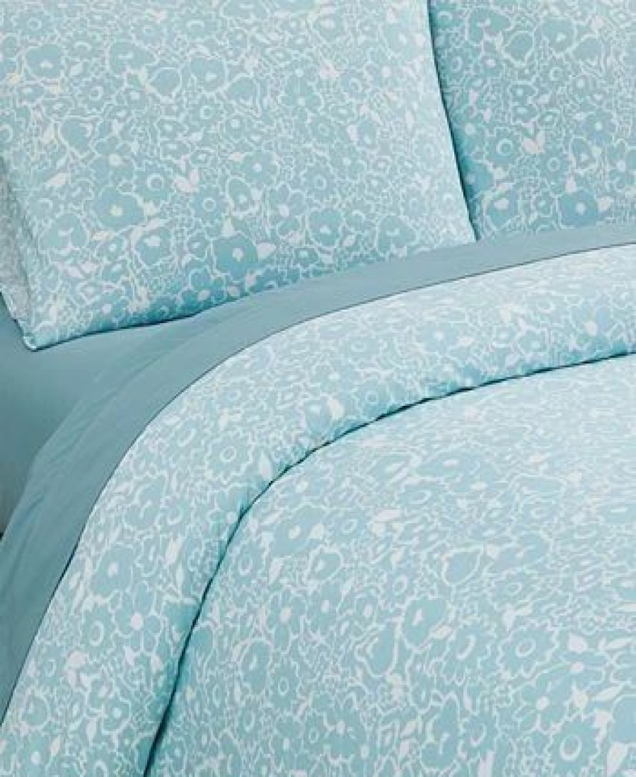 * Kate Spade New York New Bloom Twin Comforter Set, 2 Piece Blue Comforters: Fashion