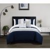 * Chic Home Lainy 5 Piece Queen Comforter Set Navy Comforter Sets