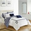 * Chic Home Trace 9-Pc Queen Comforter Set Navy Comforter Sets