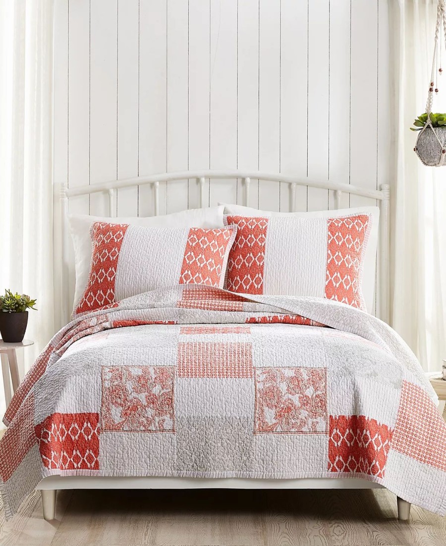 * Jessica Simpson Lago Standard 20 26" Sham Coral Designer Bedding