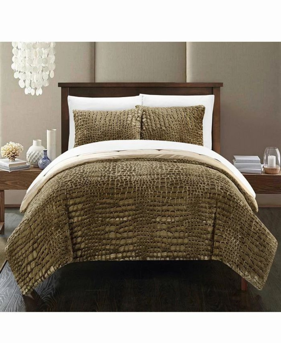 * Chic Home Alligator 3-Pc Queen Comforter Set Comforter Sets