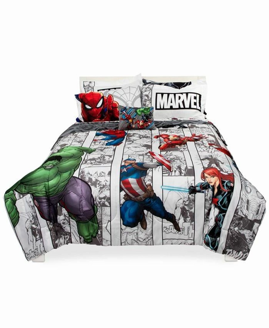 * Disney Avengers Comic Punch 8-Pc. Full Comforter Set Multi Comforter Sets