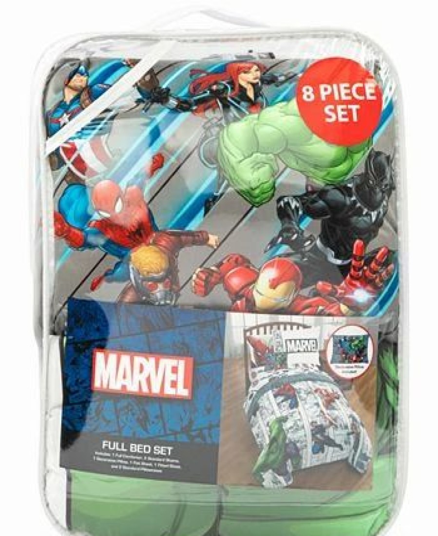 * Disney Avengers Comic Punch 8-Pc. Full Comforter Set Multi Comforter Sets