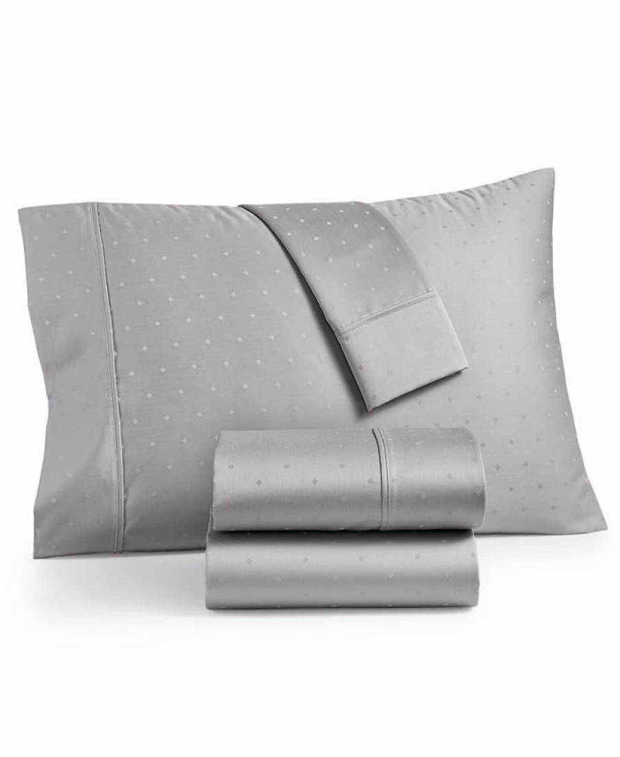 * Aq Textiles Bergen House Diamond Dot Extra Deep Pocket 100% Certified Egyptian Cotton 1000 Thread Count 4 Pc. Sheet Set, California King Sheets & Pillowcases