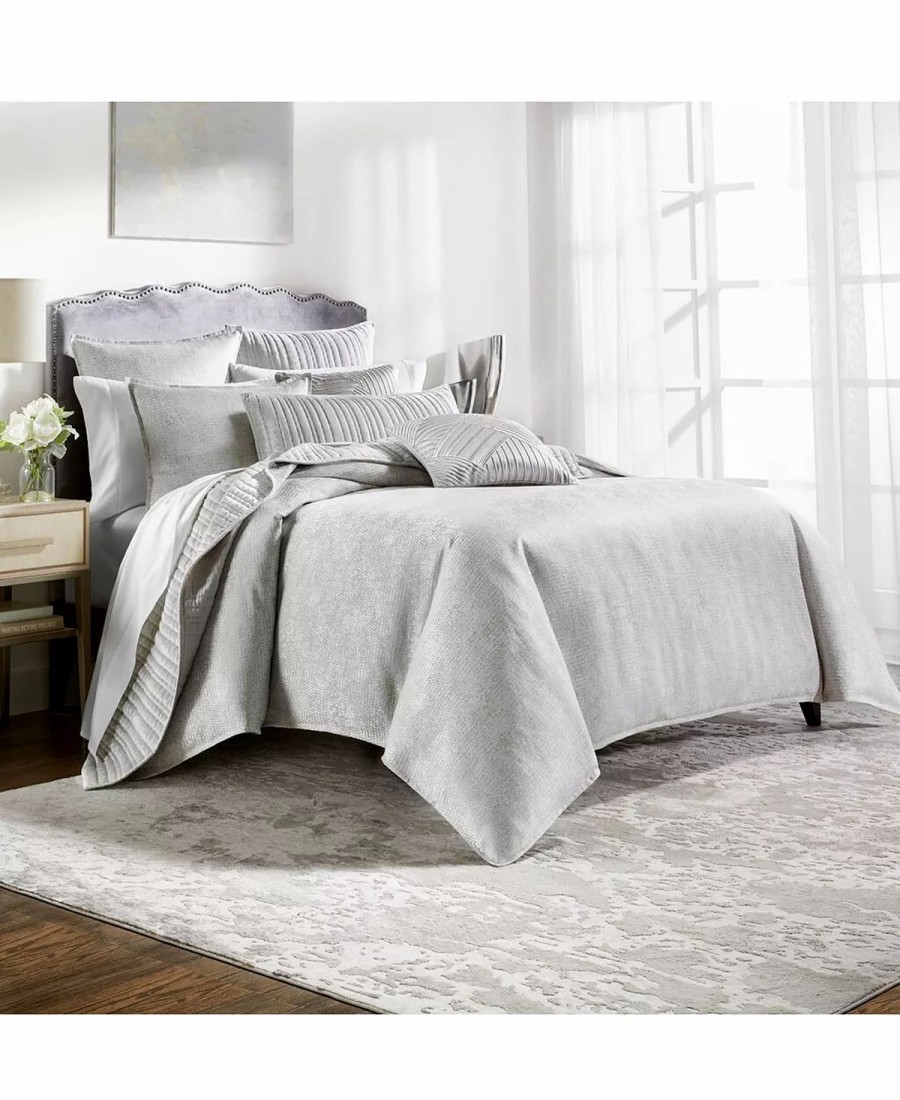 * Hotel Collection Tessellate 3-Pc. Duvet Cover Set, Full/Queen, Created For Macy'S Light Gray Duvet Covers & Sets