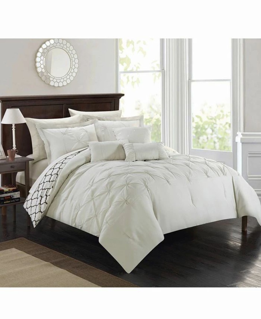 * Chic Home Dorothy 10-Pc Queen Comforter Set Beige Comforter Sets